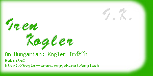 iren kogler business card